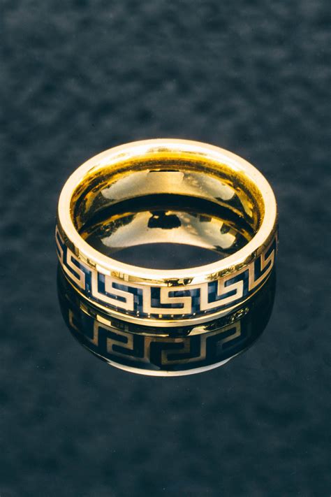 versace ring gold mens|Versace men's wedding rings.